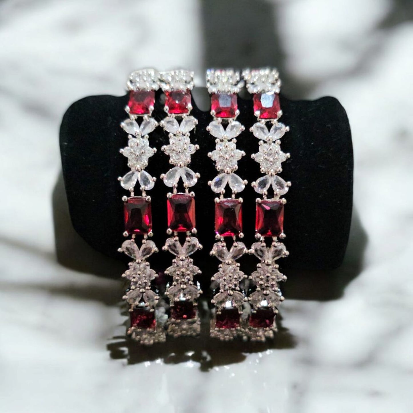 Zircon Ruby Bangles