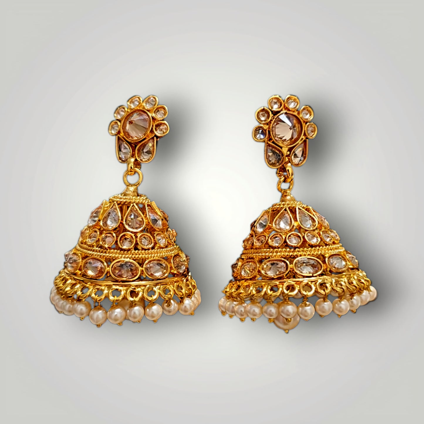 Kundan Jhumkas