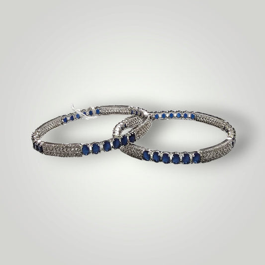 Zircon Bangles With Sapphire Stone